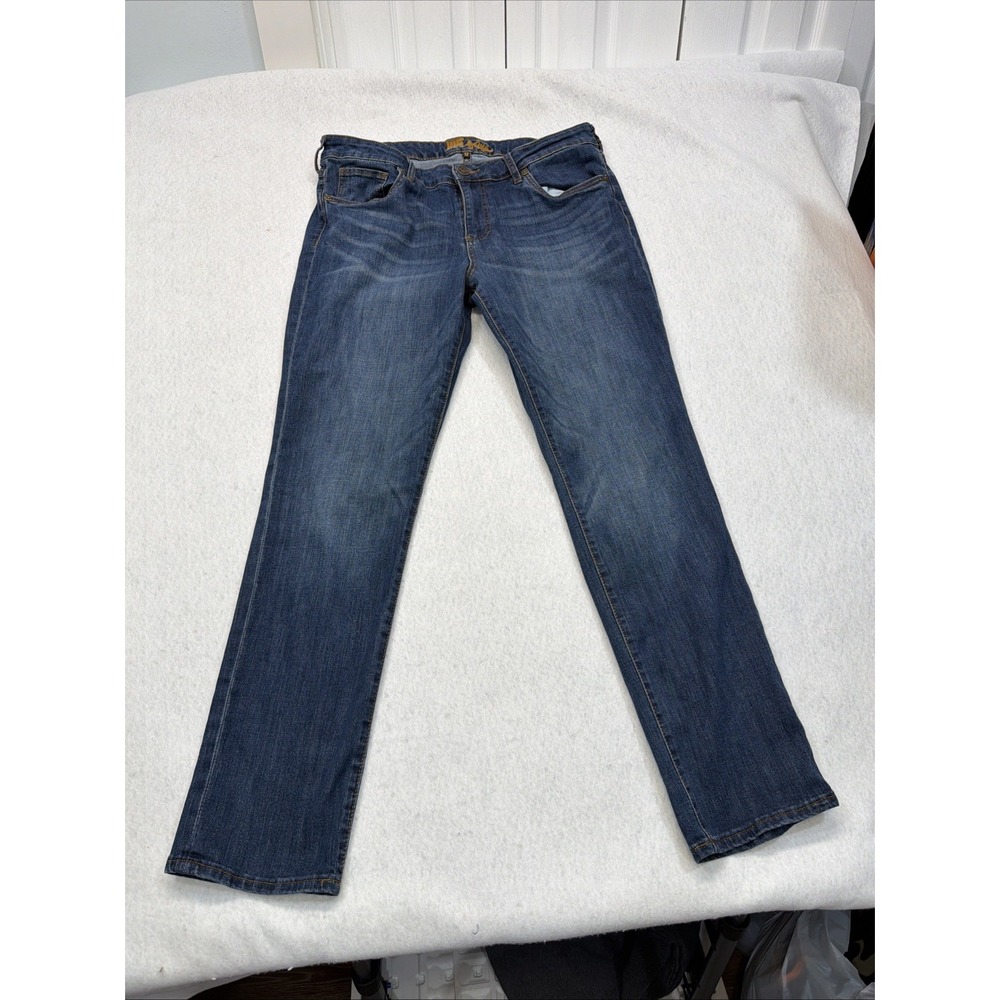 KUT from the Kloth Womens Straight Leg Jeans Medium Wash Blue Stretch Size 12